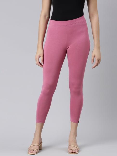 twin birds pink mid rise capris