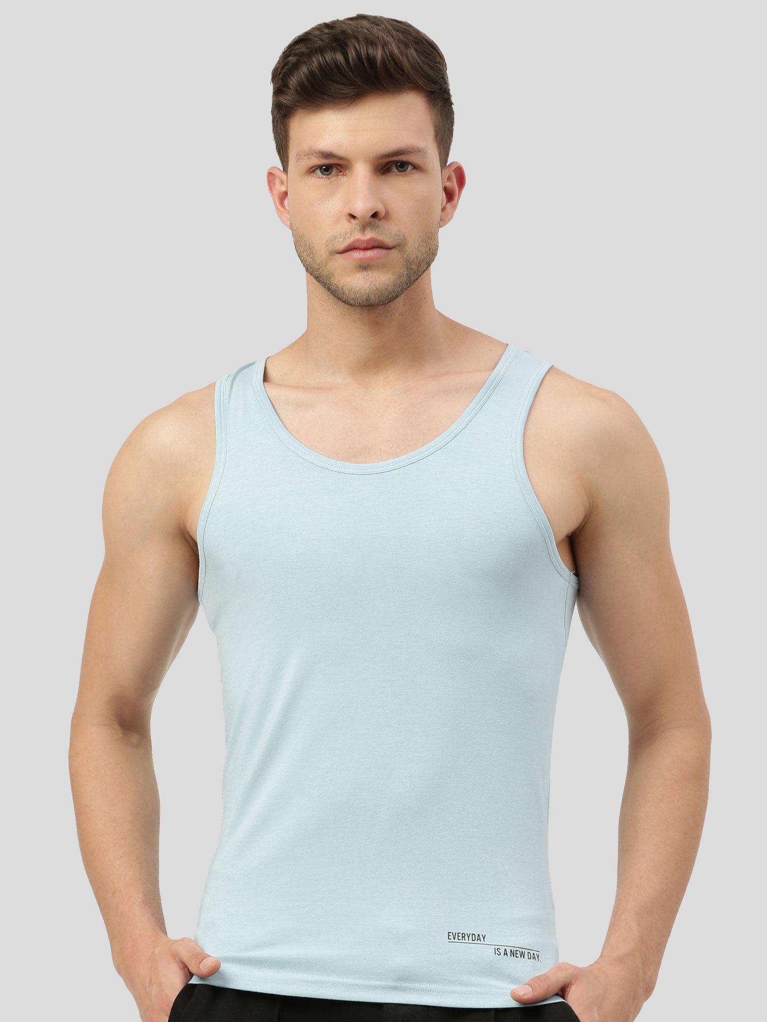 twin skin bamboo comfort vest - blue