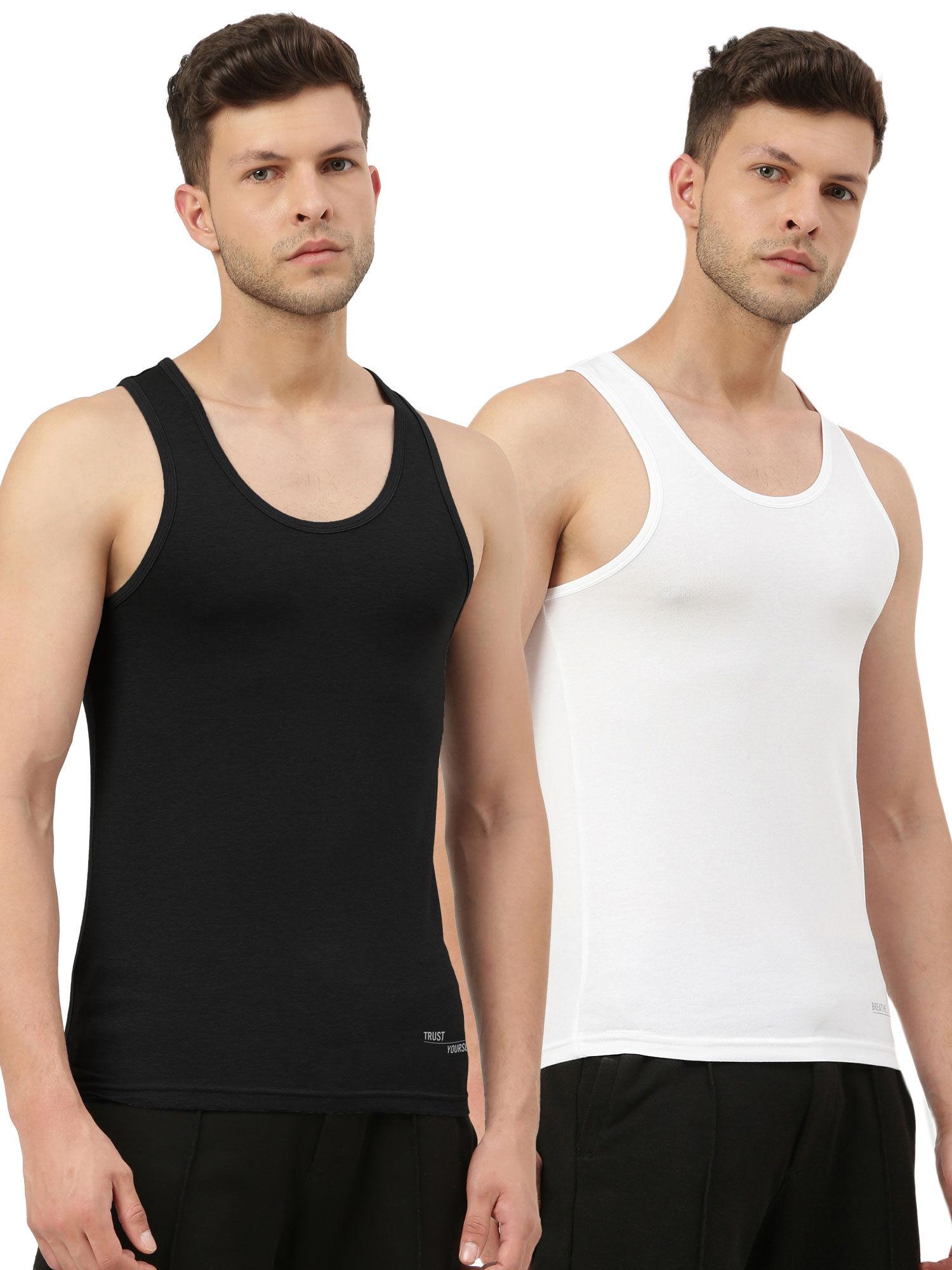 twin skin bamboo comfort vest - multi color (pack of 2)