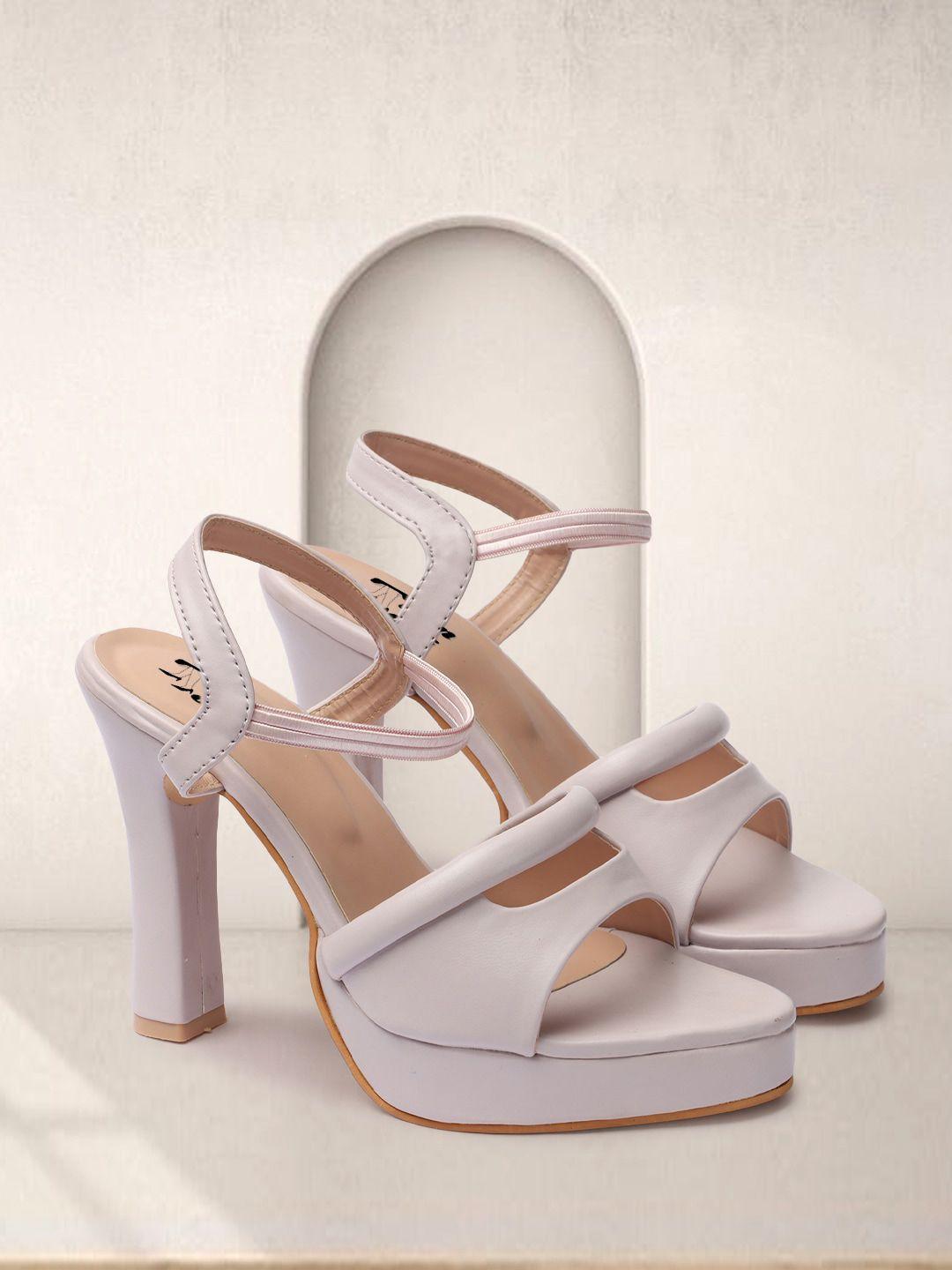 twin toes open toe stiletto heels with ankle loop