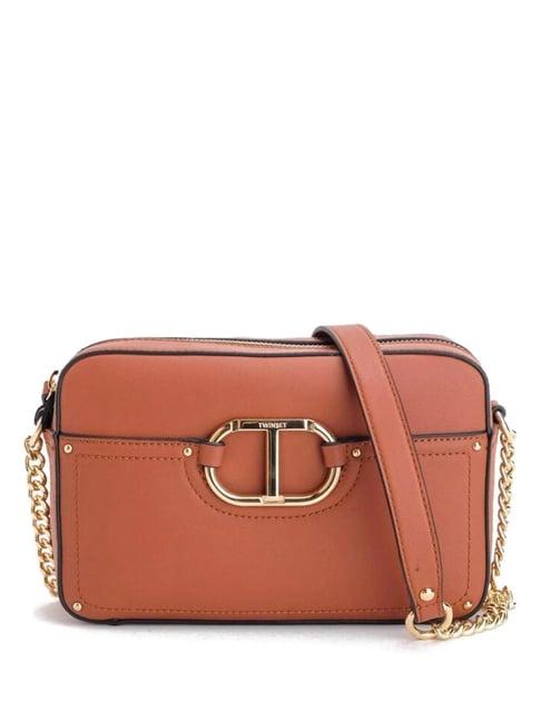 twinset brown shoulder bag