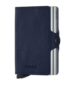 twinwallet veg navy with silver cardprotector