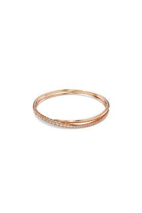 twist bracelet white rose gold-tone plated