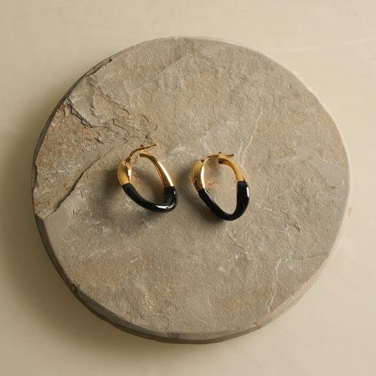 twisted enamel hoops