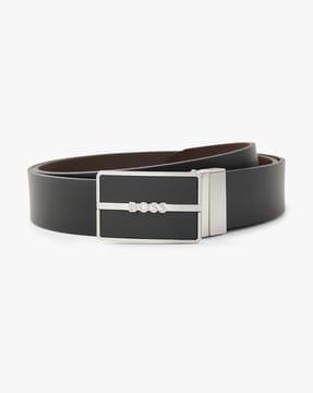 two-tone reversible leather belt