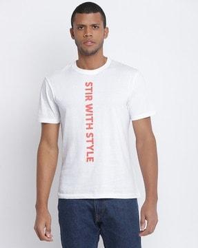 typographic  regular fit t-shirt