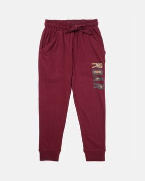 typographic joggers with slip pockets