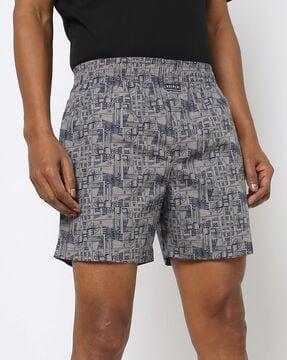 typographic print boxers with insert pockets