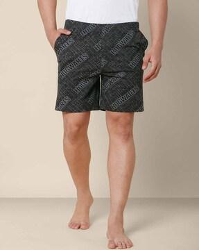 typographic print boxers with insert pockets