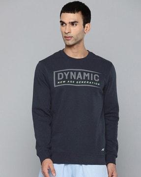 typographic print full-length sleeve sweatshirt