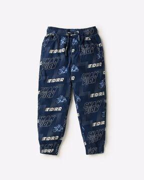 typographic print joggers pants