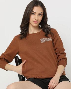 typographic print relaxed fit sweatshirt