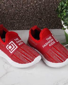 typographic print slip-on casual shoes