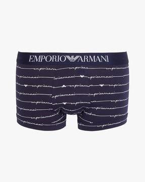 typographic print trunks with elasticated logo waistband