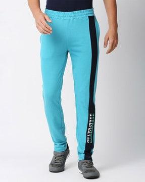 typographic track pants with elasticated waist