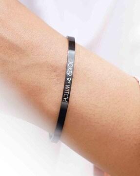 typographic  printed cuff bracelet