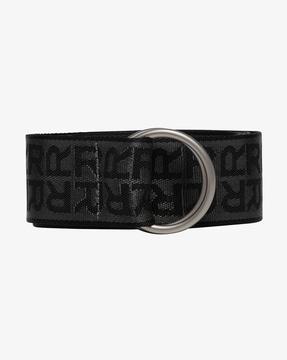 typographic belt with o-ring buckle