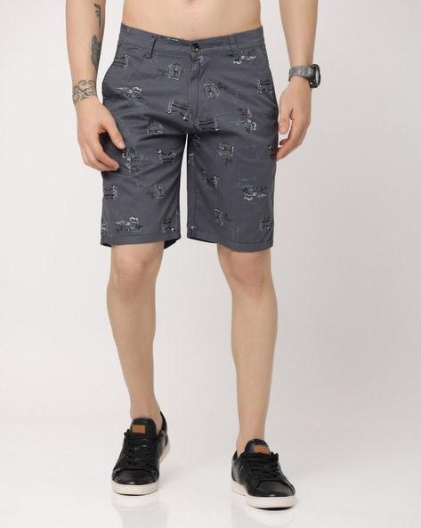 typographic bermuda shorts