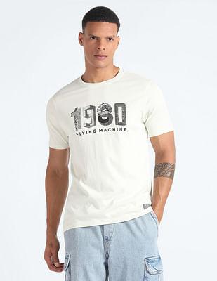 typographic brand print cotton t-shirt
