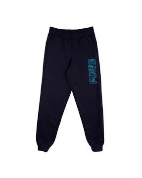 typographic brand print knitted sweatpants