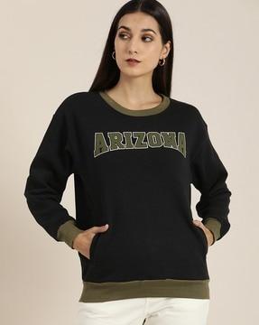 typographic crew-neck oversized sweatshirt