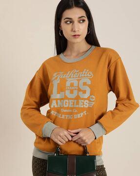 typographic crew-neck oversized sweatshirt