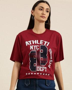 typographic crew-neck oversized t-shirt