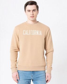 typographic crew neck sweatshirt