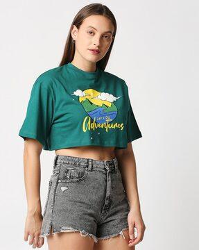 typographic crop top