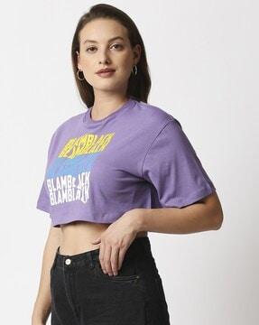 typographic crop top