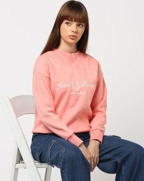 typographic embroidered sweatshirt