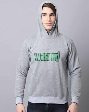 typographic hooded sweatshirt