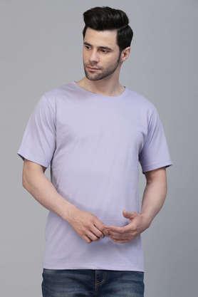 typographic jersey slim fit oversized t-shirt - purple