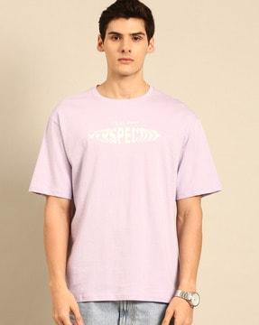 typographic oversized fit crew- neck t-shirt