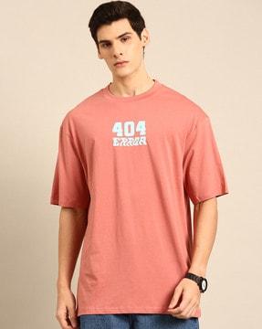 typographic oversized fit crew- neck t-shirt