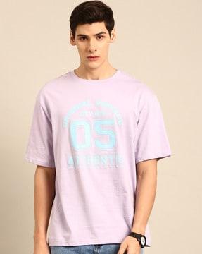 typographic oversized fit crew- neck t-shirt