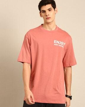 typographic oversized fit crew- neck t-shirt