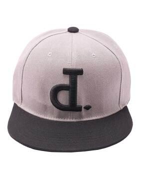 typographic pattern baseball cap