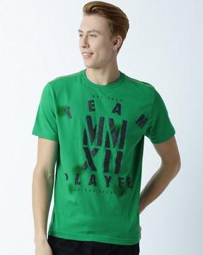 typographic print  crew- neck t-shirt