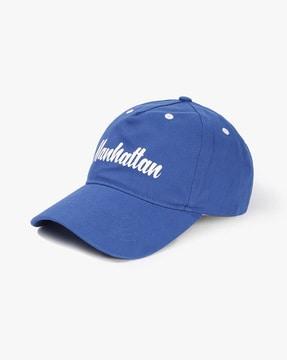 typographic print baseball cap