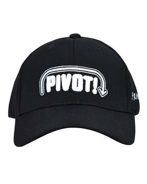 typographic print baseball cap