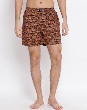 typographic print boxer with elasticated waist