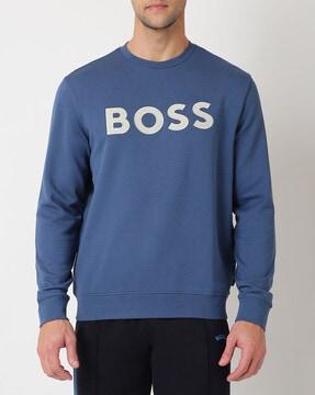 typographic print crew-neck pullover