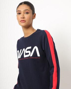 typographic print crew-neck sweatshirt