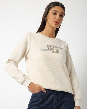 typographic print crew-neck sweatshirt