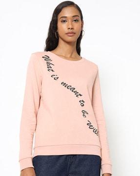 typographic print crew-neck sweatshirt