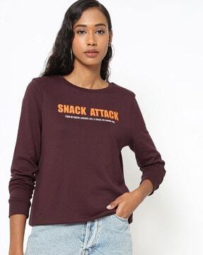 typographic print crew-neck sweatshirt