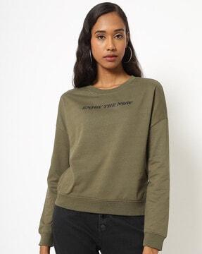 typographic print crew-neck sweatshirt