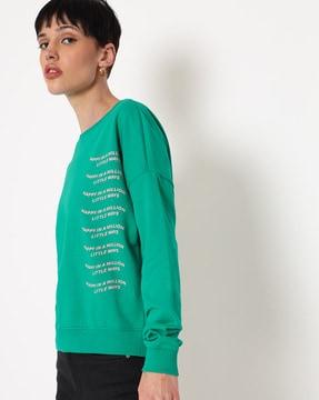 typographic print crew-neck sweatshirt