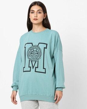 typographic print crew-neck sweatshirt